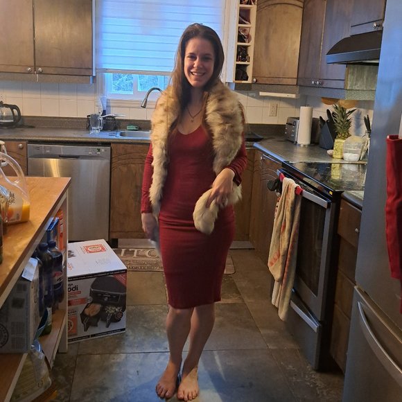 Vintage Wolf or Coyote Fur Stole - Picture 2 of 10